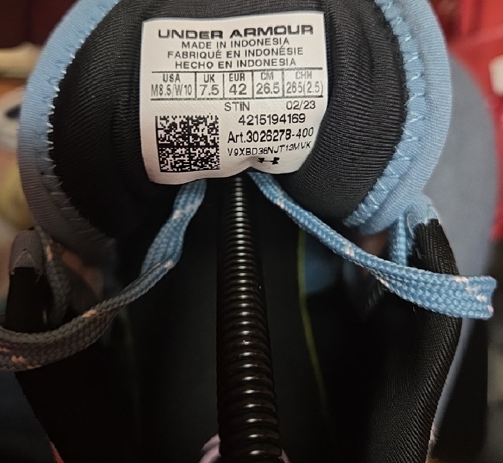 Under Armour Steph Curry men's/womens Pink and Blue Athletic Shoes - Picture 5 of 12
